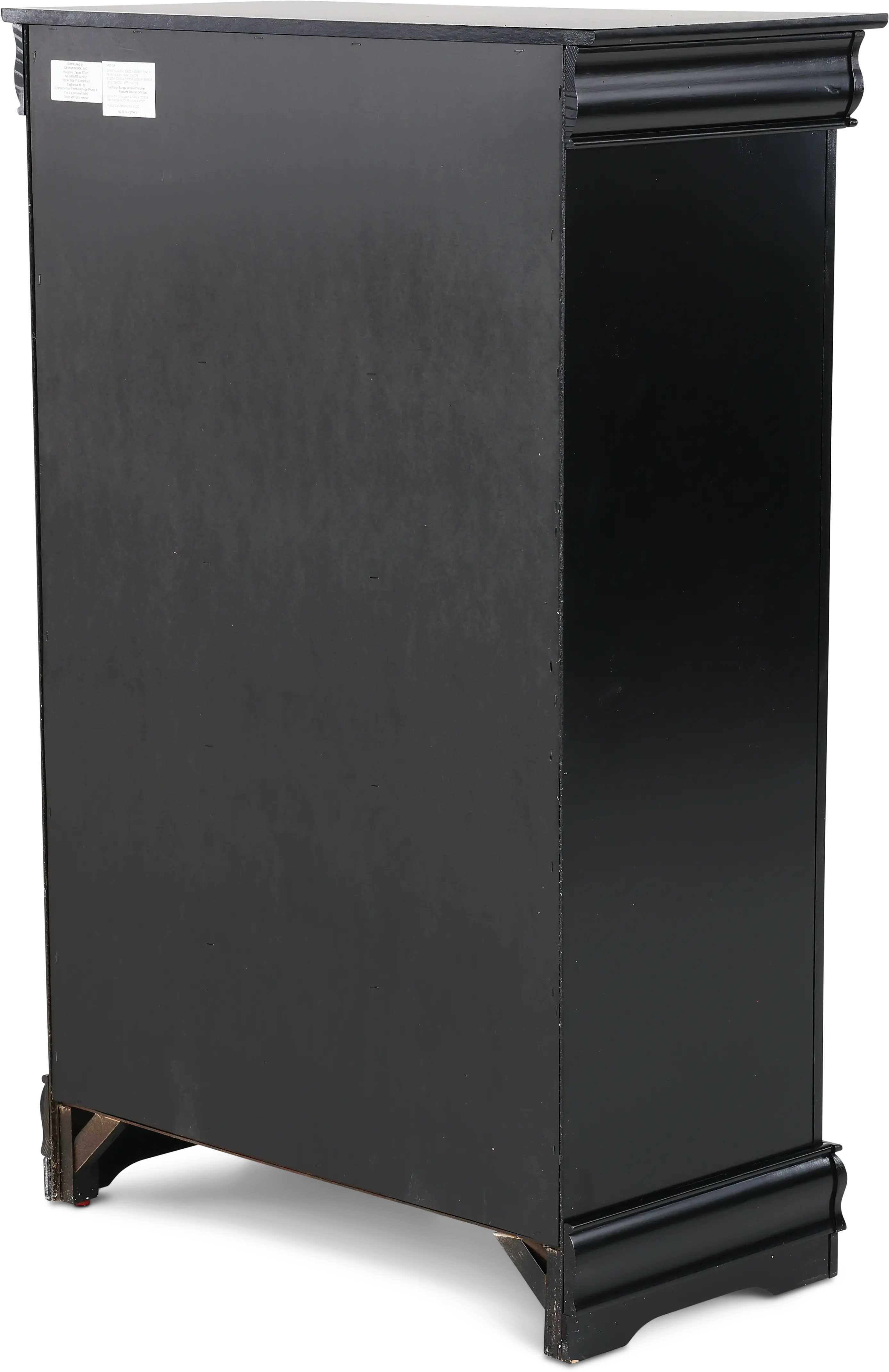 Louis Black Chest of Drawers-6