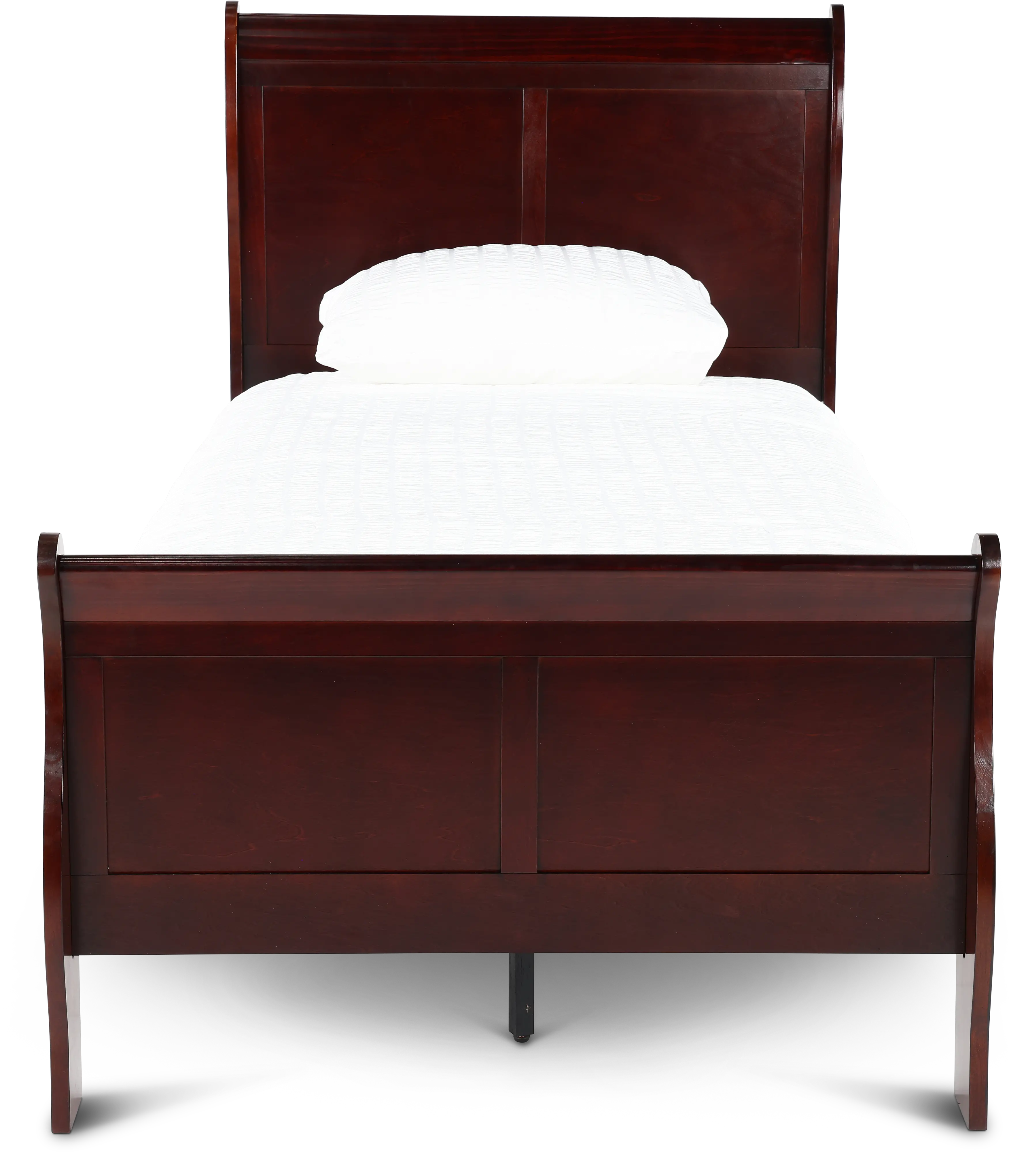 Louis Cherry Twin Sleigh Bed-2