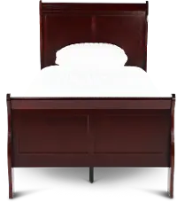 Louis Cherry Twin Sleigh Bed