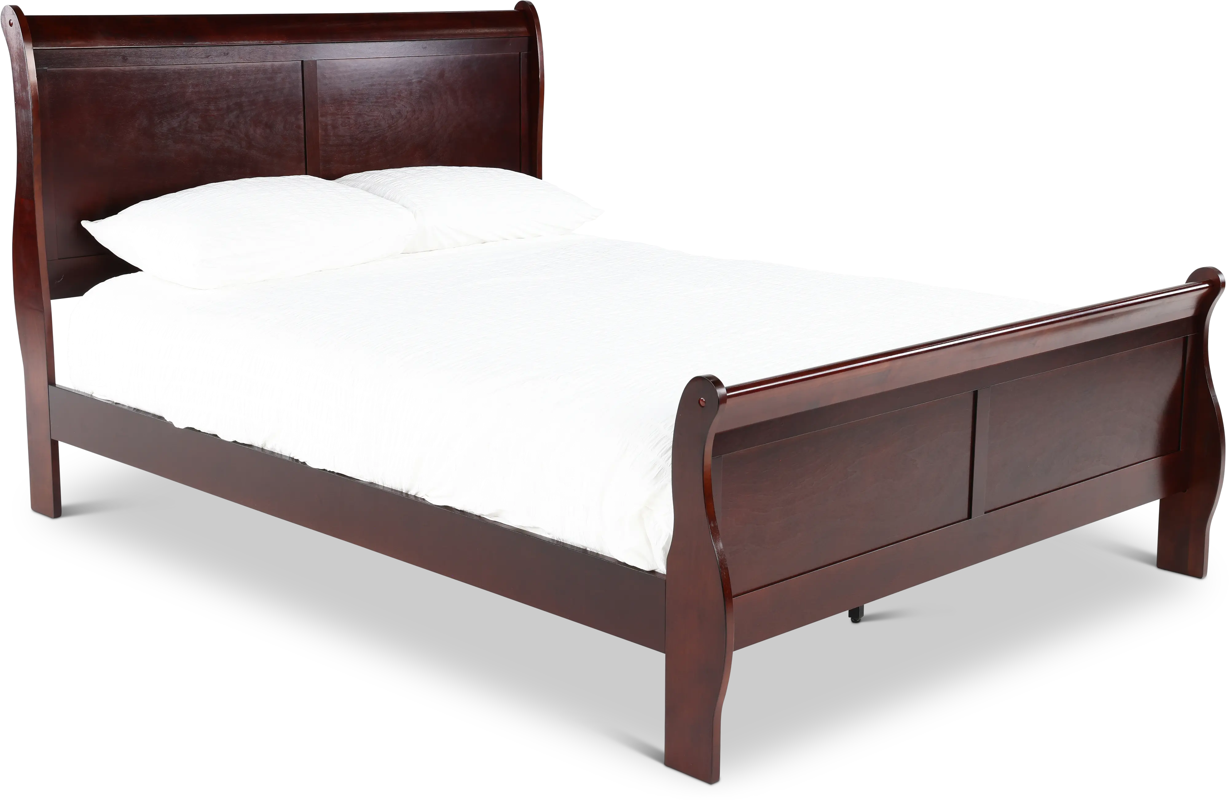 Louis Cherry Full Sleigh Bed-1