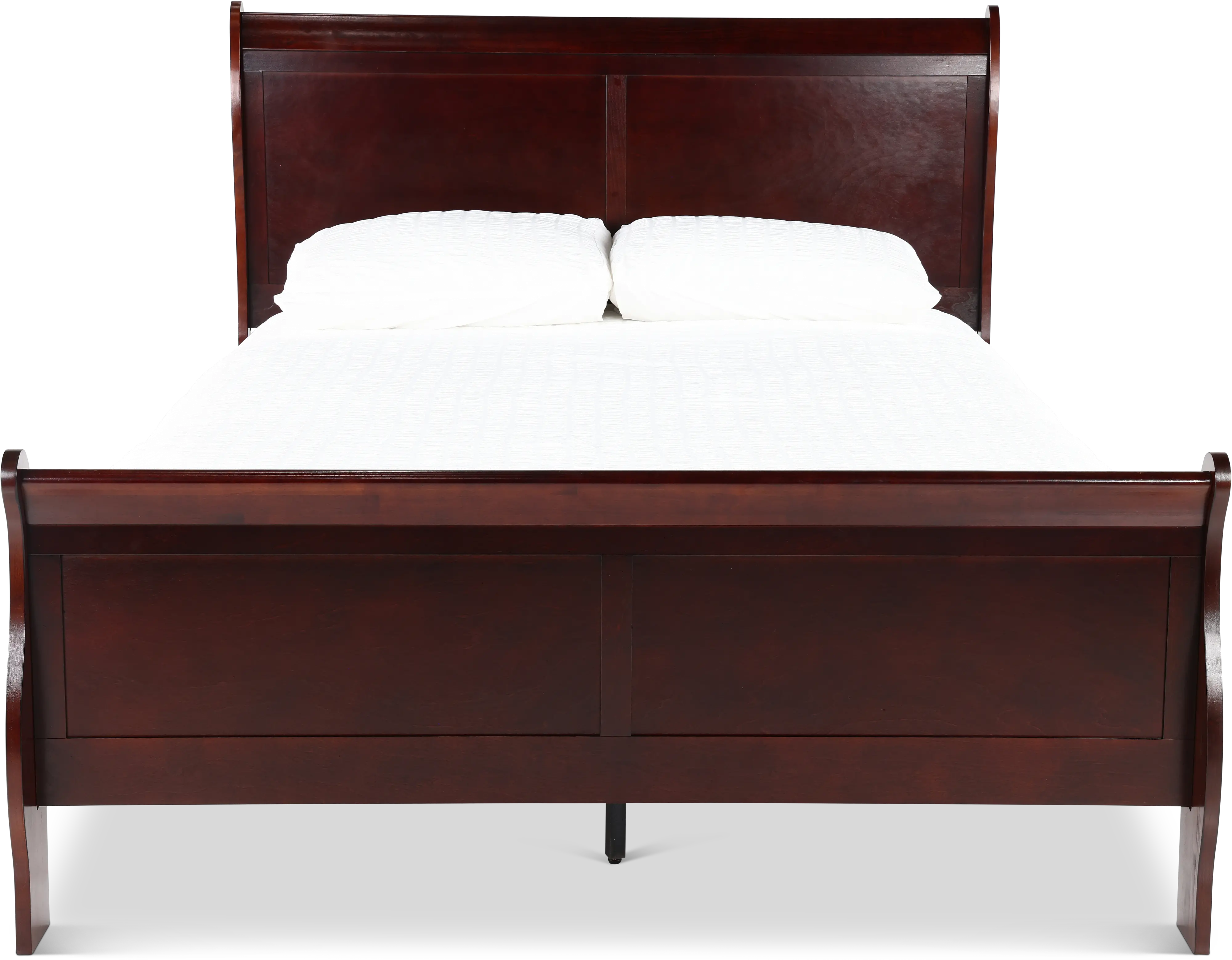 Louis Cherry Full Sleigh Bed-4