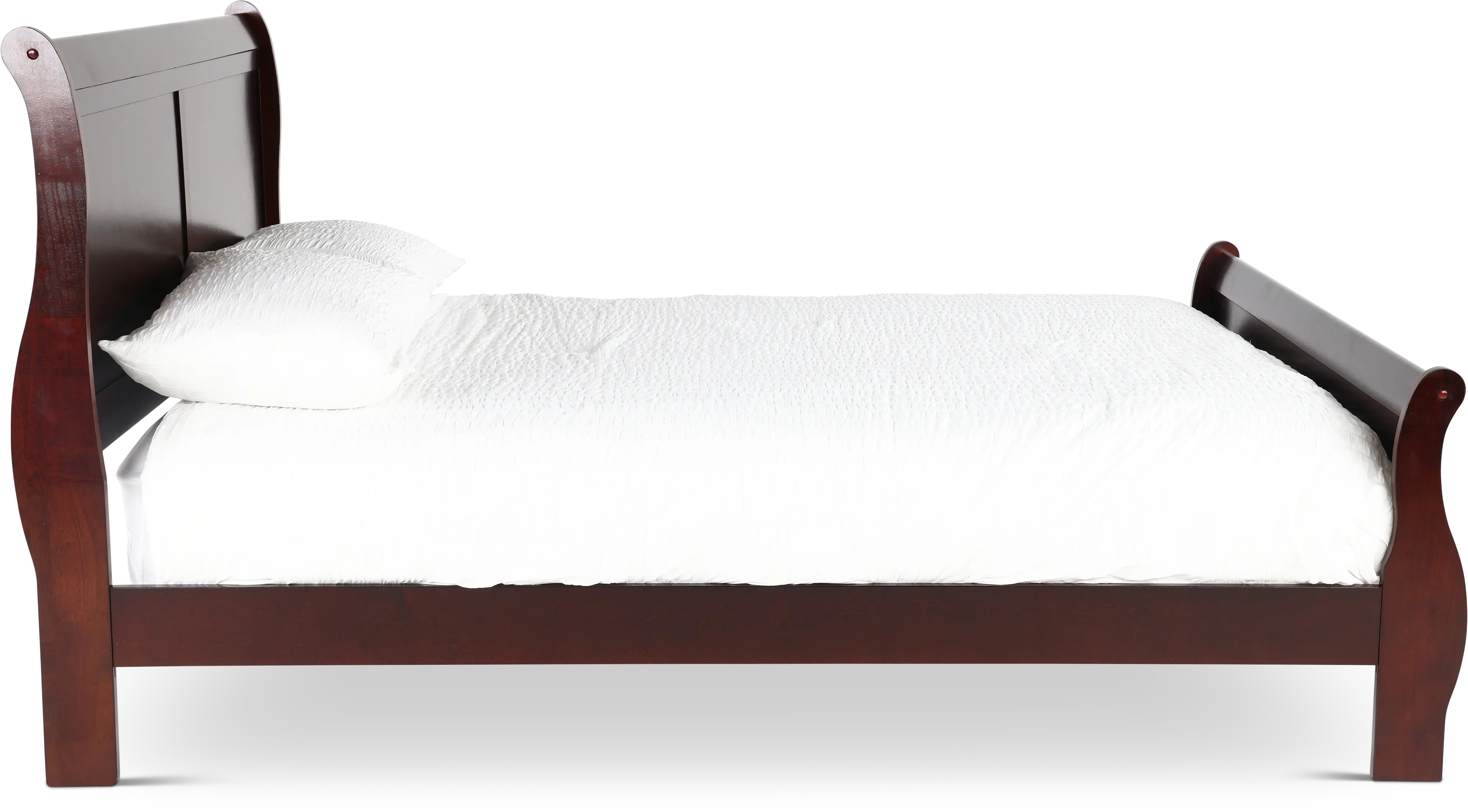Louis Cherry Full Sleigh Bed-6