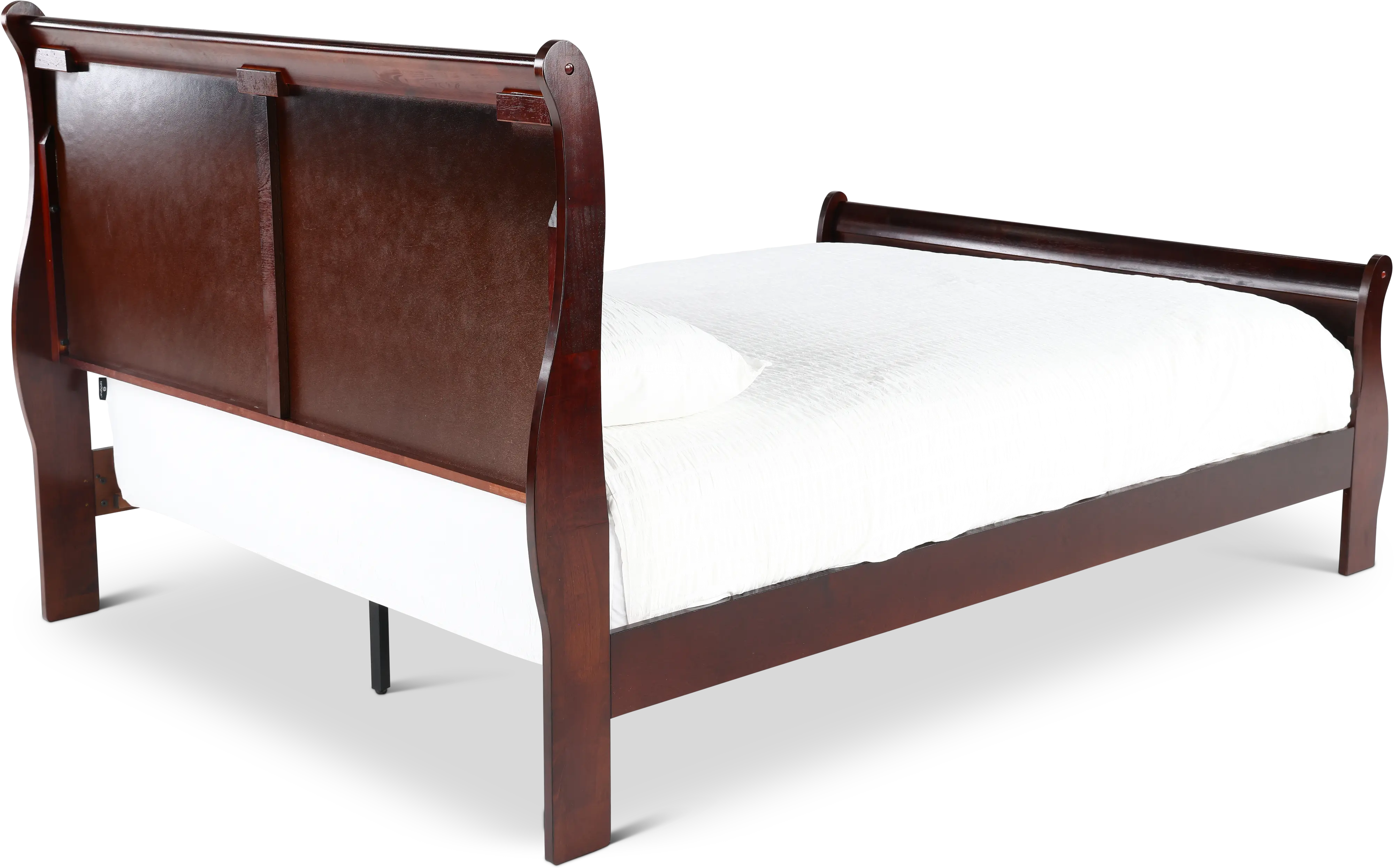 Louis Cherry Full Sleigh Bed-7