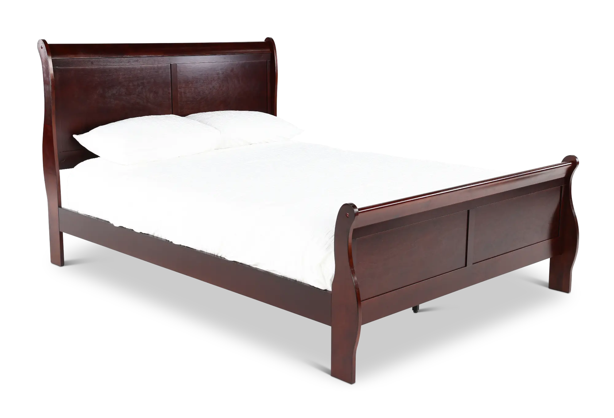 Louis Cherry Queen Sleigh Bed, image size:2000x1360