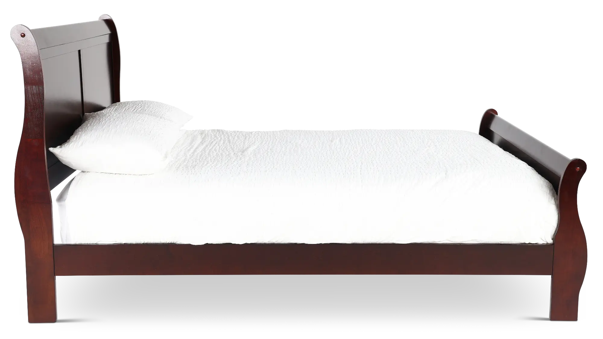 Louis Cherry Queen Sleigh Bed | RC Willey, image size:2000x1127