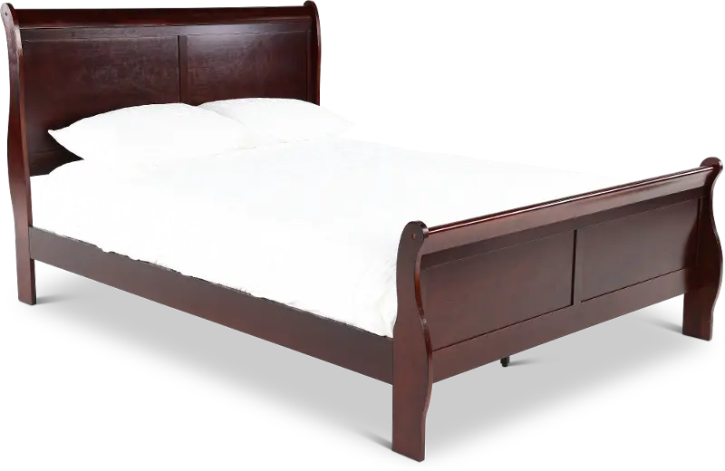 Louis Cherry King Sleigh Bed