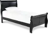 Louis Black Twin Sleigh Bed