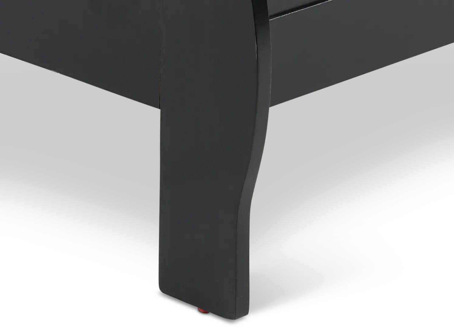 Louis Black Full Sleigh Bed-8