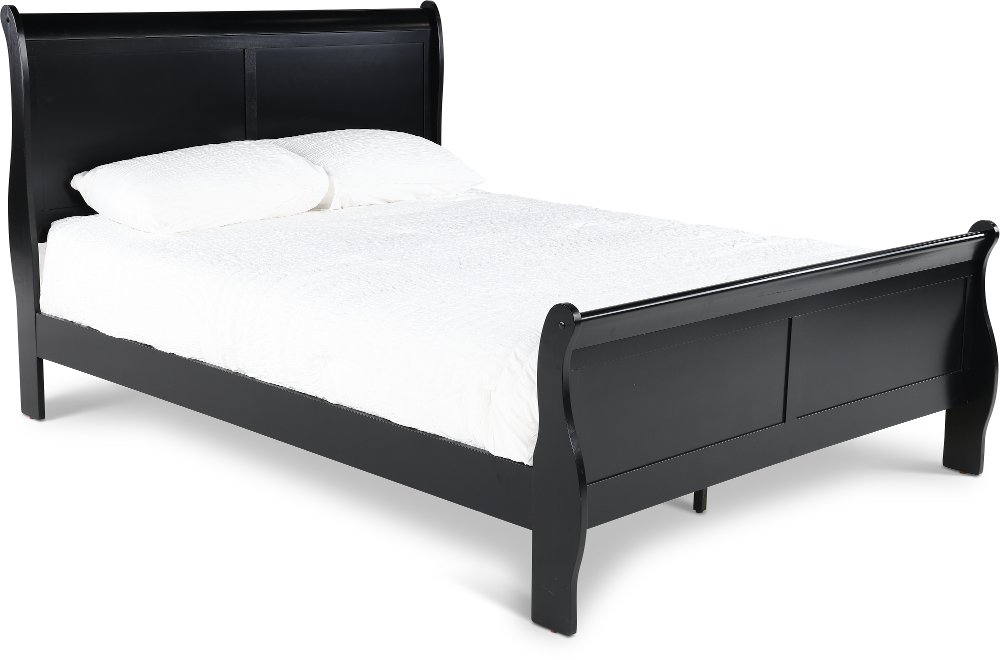 Louis Black King Sleigh Bed