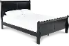 Louis Black King Sleigh Bed