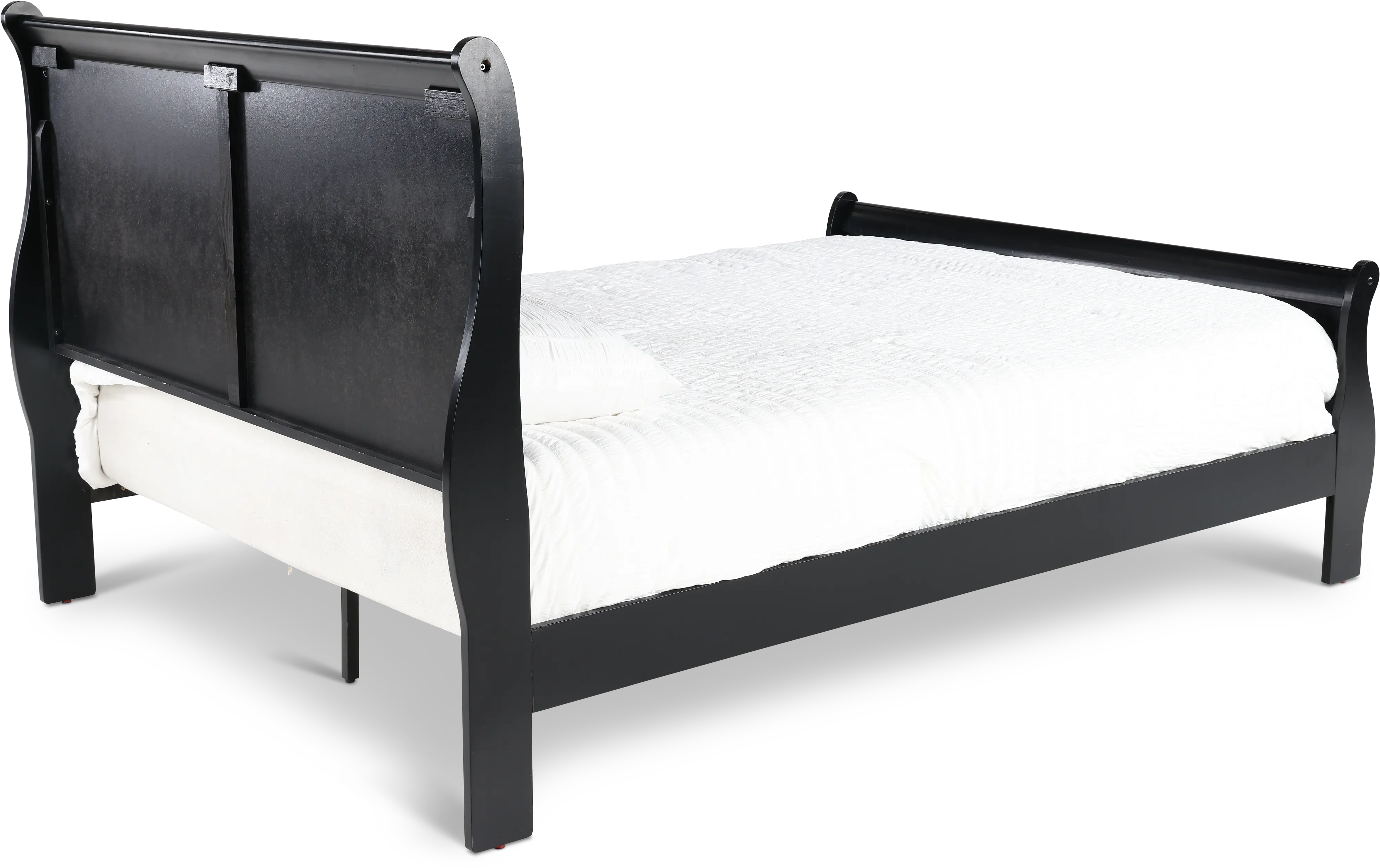 Louis Black King Sleigh Bed-7