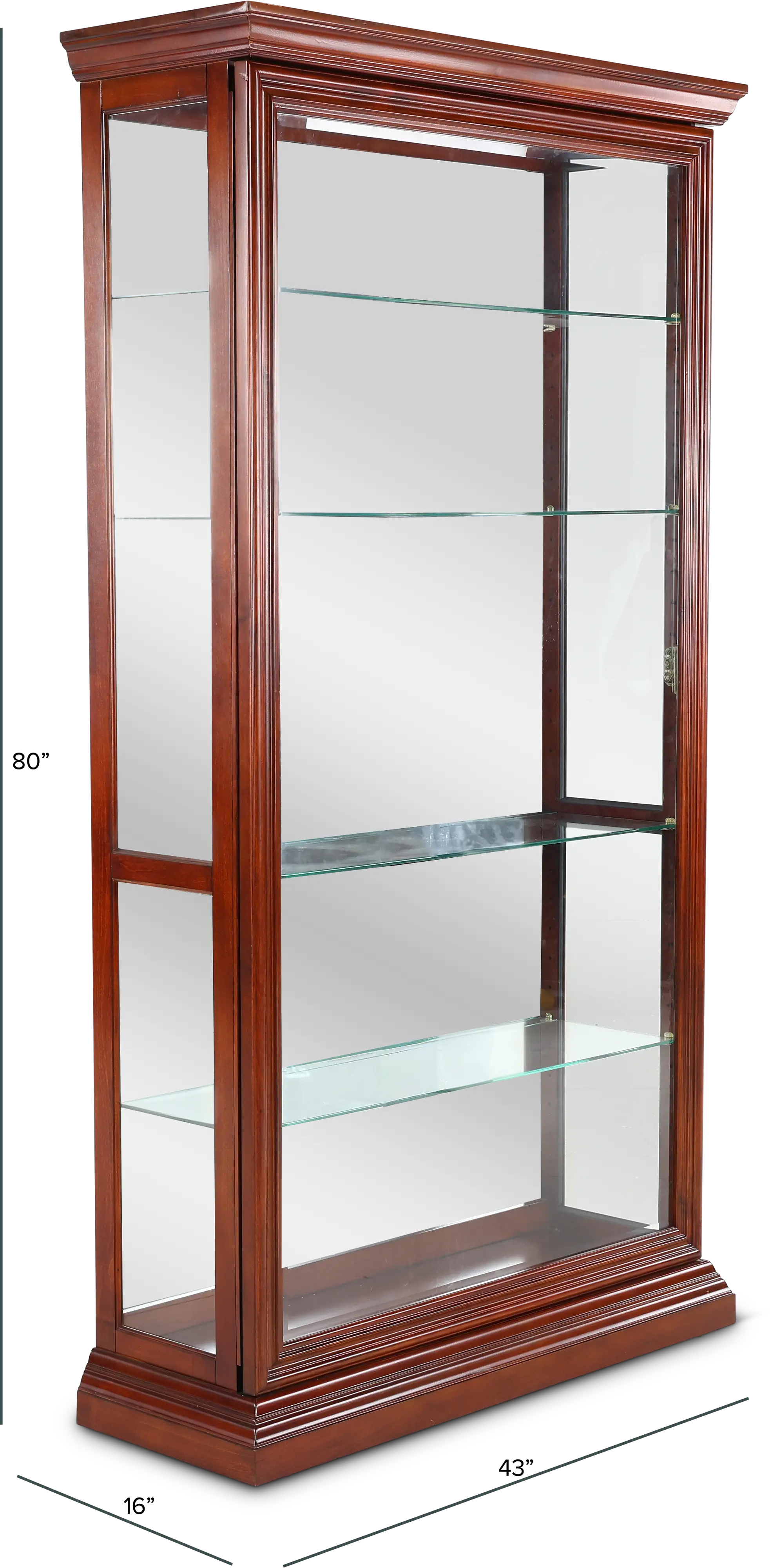 Eden Cherry Brown Curio Cabinet-3