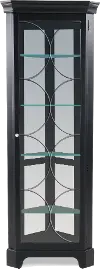Oxford Black Corner Curio Cabinet