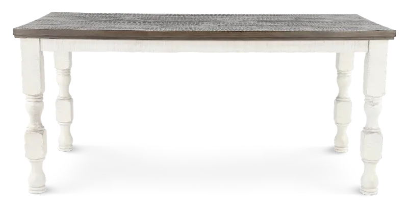 Clabria White and Gray Counter Height Dining Table