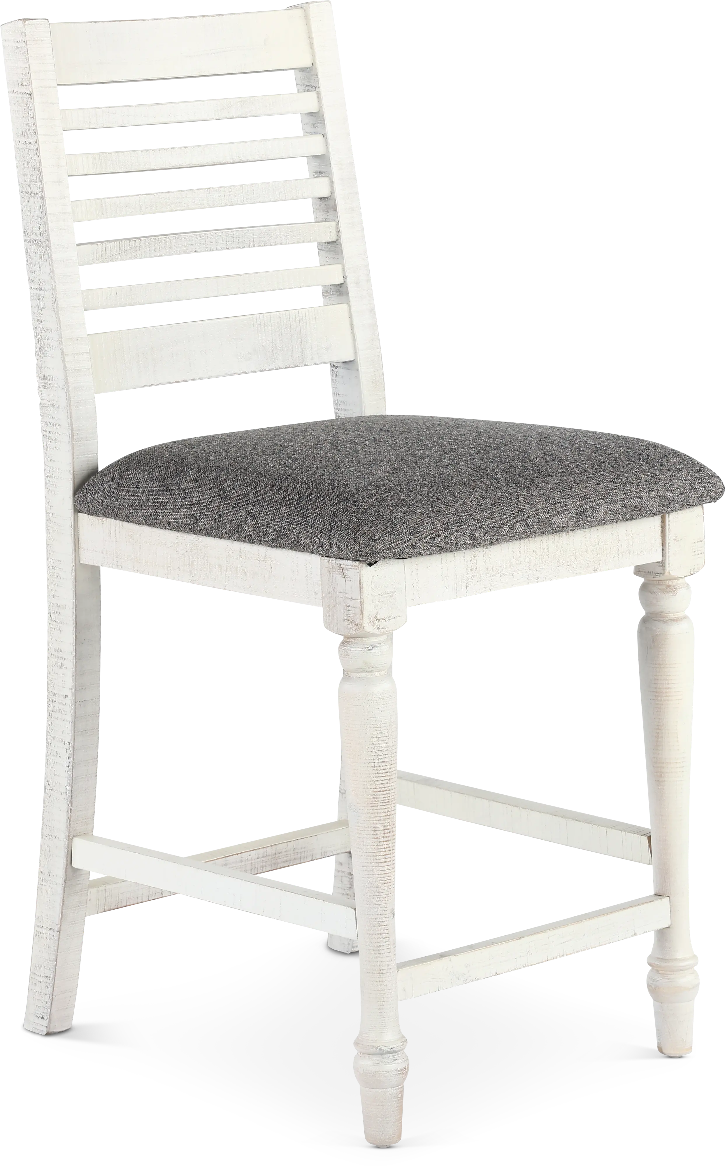 Clabria White Counter Height Stool-1
