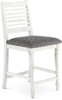 Clabria White Counter Height Stool