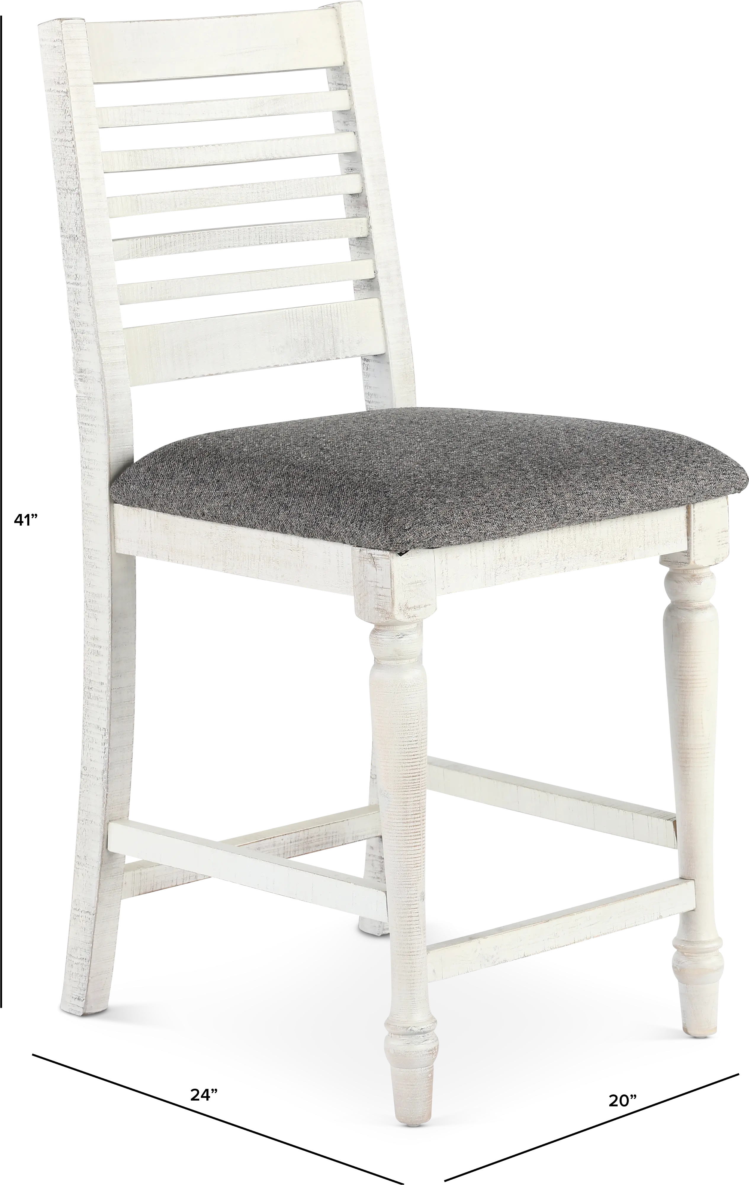 Clabria White Counter Height Stool-3