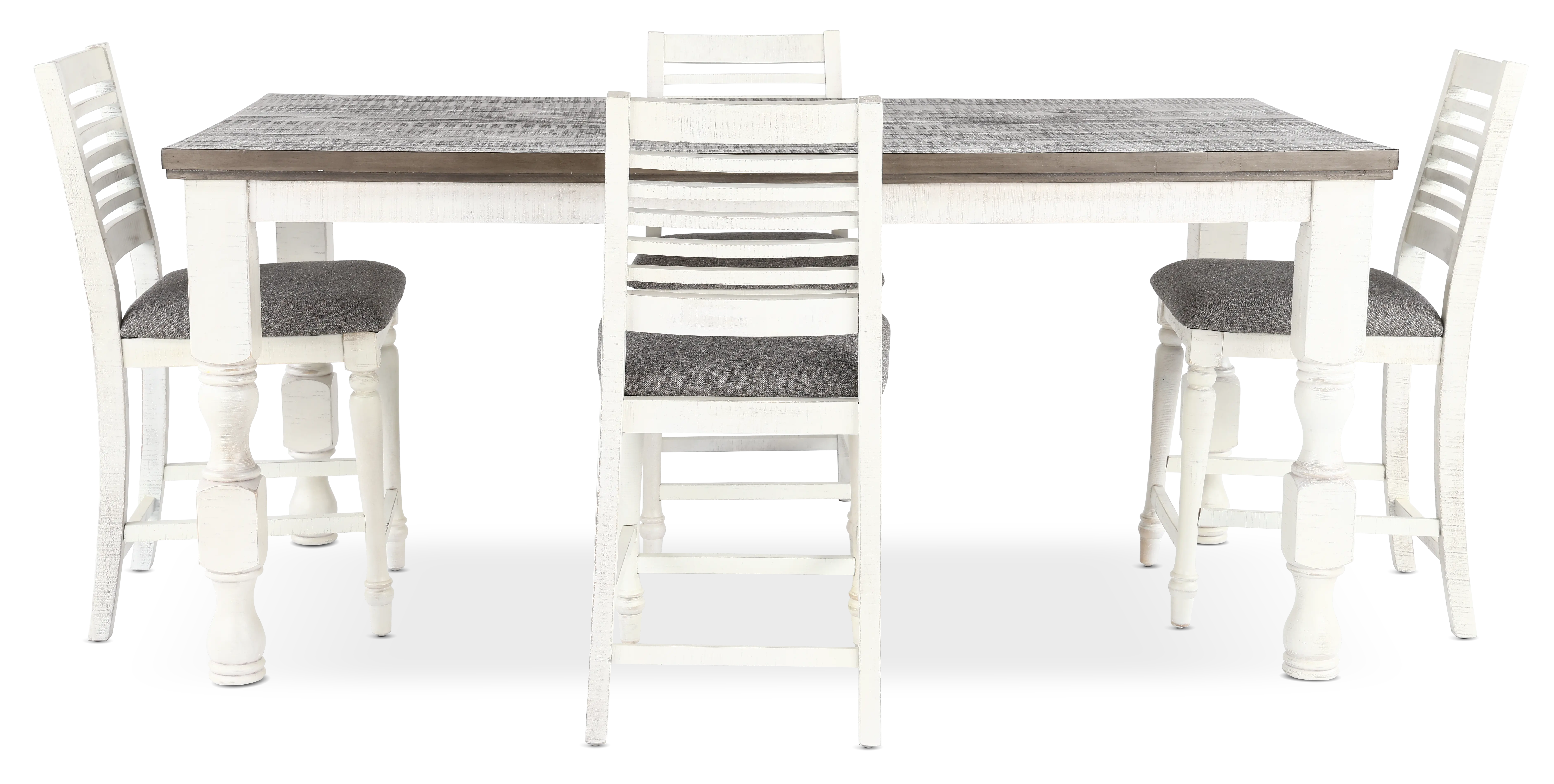 Clabria White and Gray 5 Piece Counter Height Dining Set-3