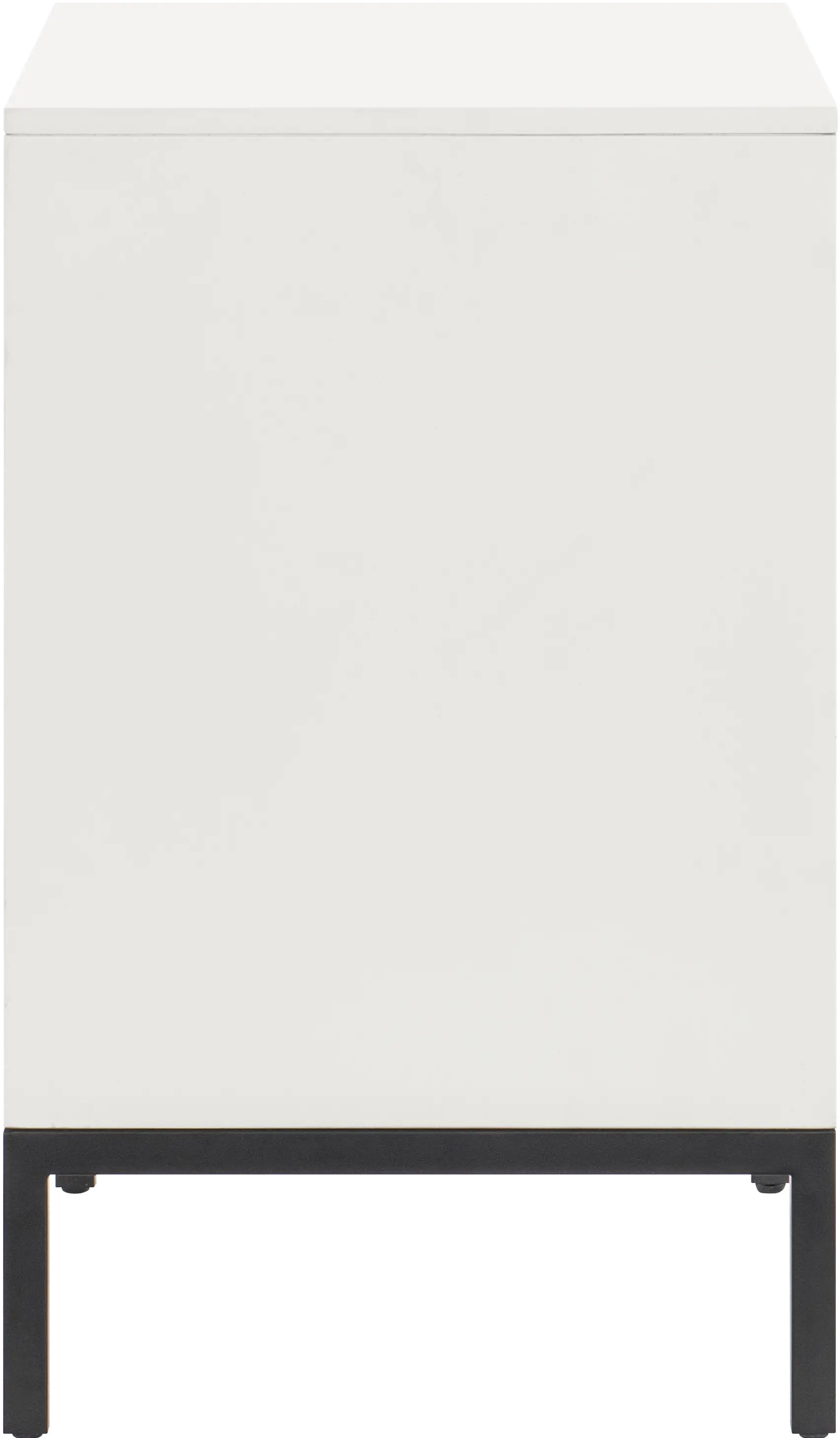 Oslo White and Walnut Nightstand-5