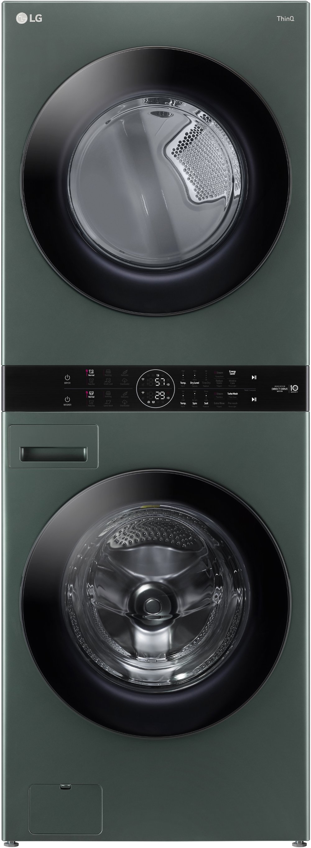 LG WashTower Electric Washer and Dryer Set - Nature Green