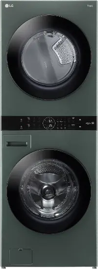 WKEX200HGA LG WashTower Electric Washer and Dryer Set - Nature Green