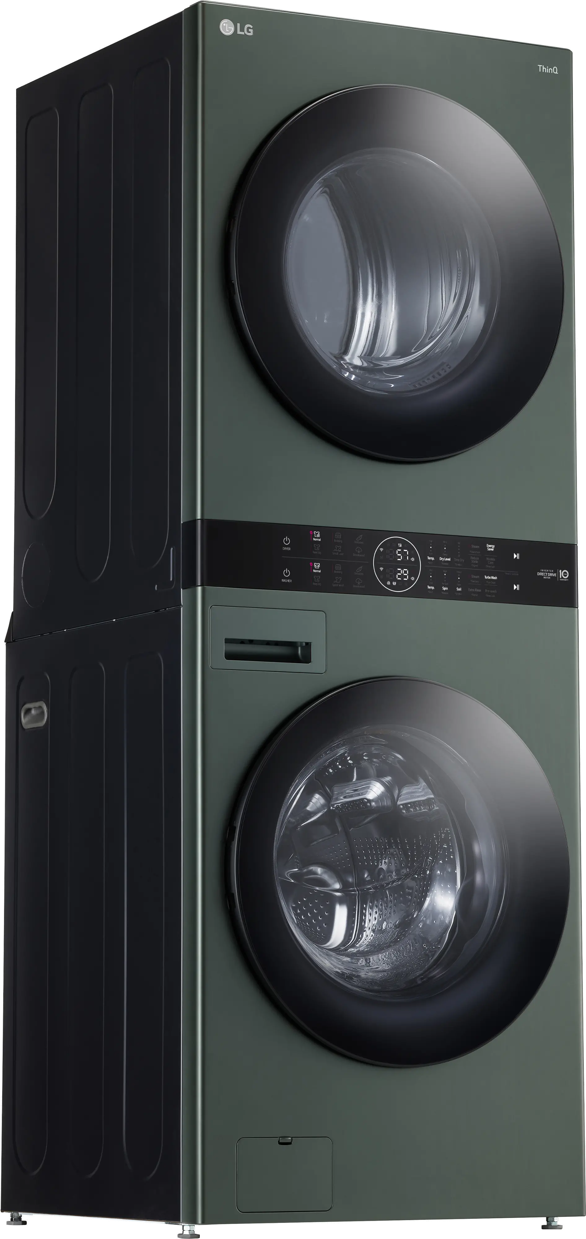 WKEX200HGA LG WashTower Electric Washer and Dryer Set - Nature Green-5