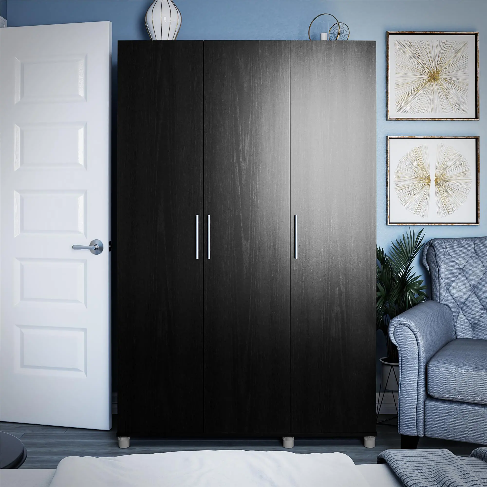 Camberly Black Oak 3 Door Wardrobe-2