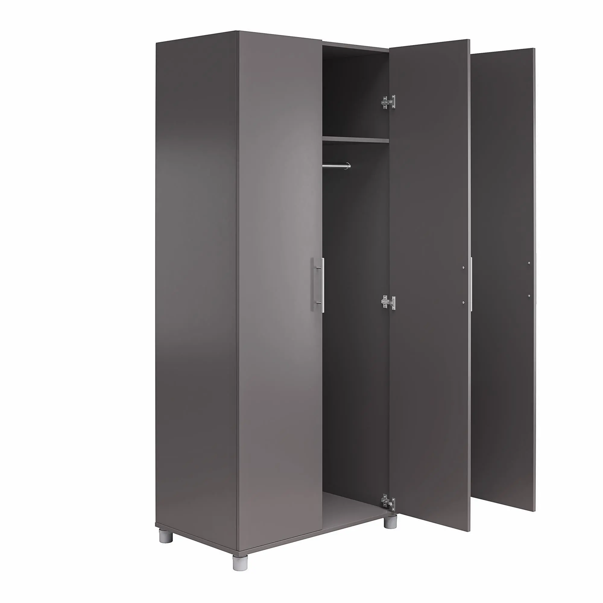 Camberly Graphite Gray 3 Door Wardrobe-5