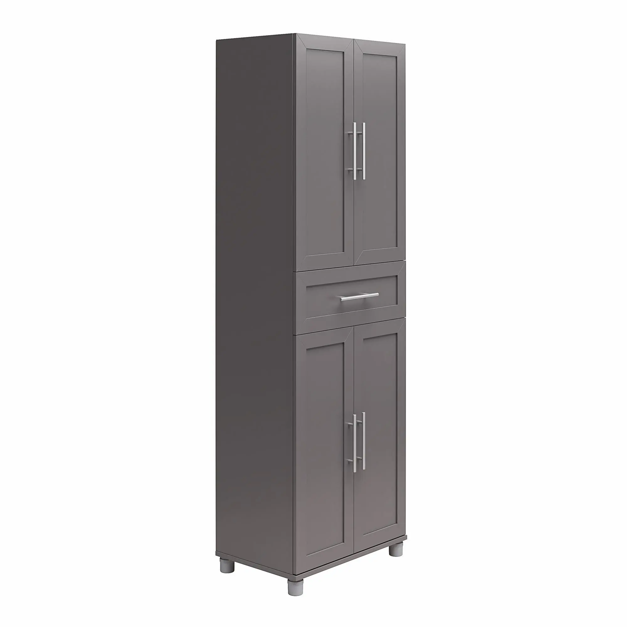 Camberly Framed Graphite Gray 4 Door Storage Cabinet-4