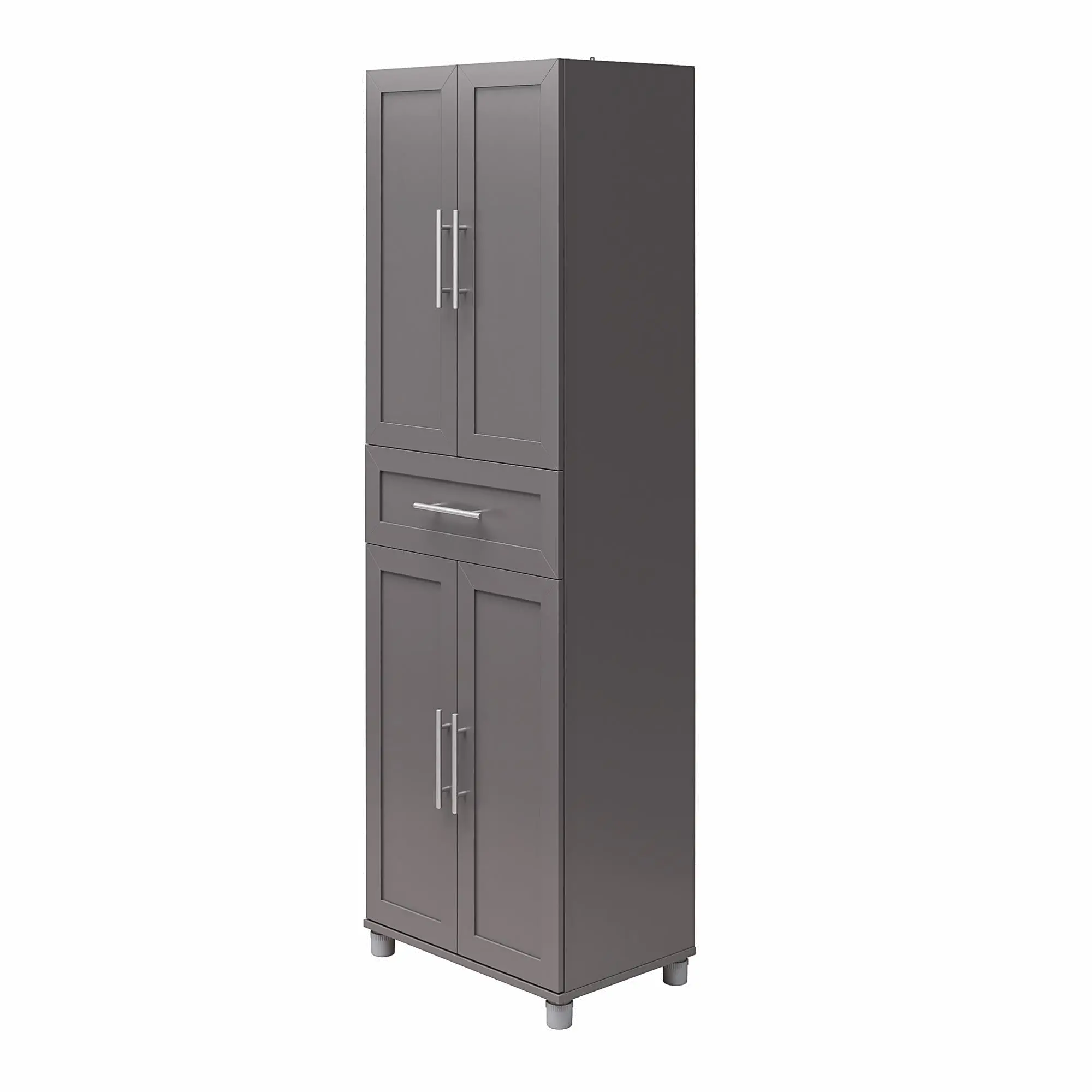 Camberly Framed Graphite Gray 4 Door Storage Cabinet-5