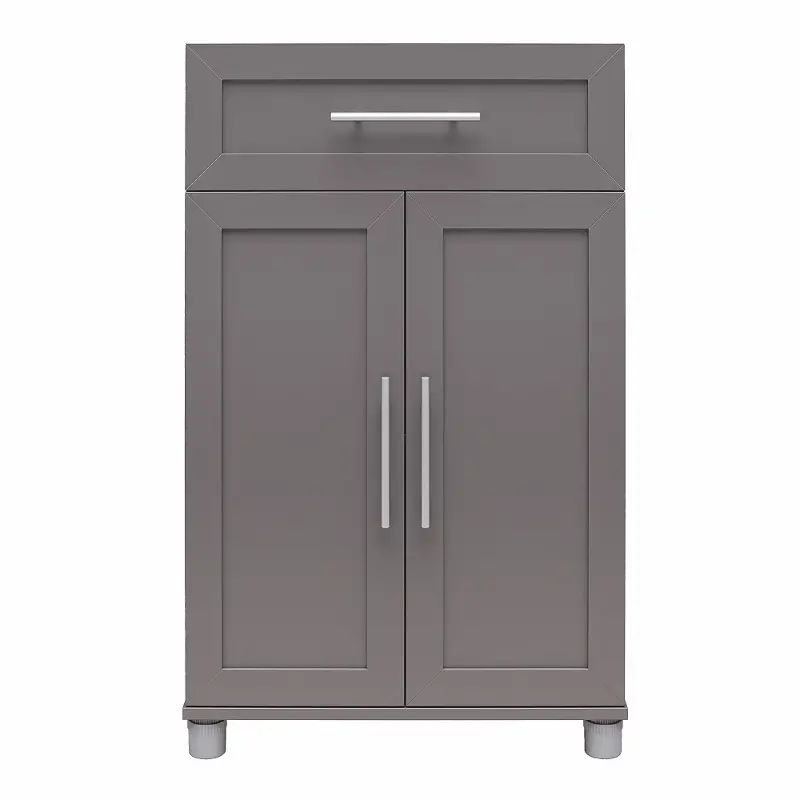 Camberly Framed Graphite Gray Storage Cabinet with Drawer