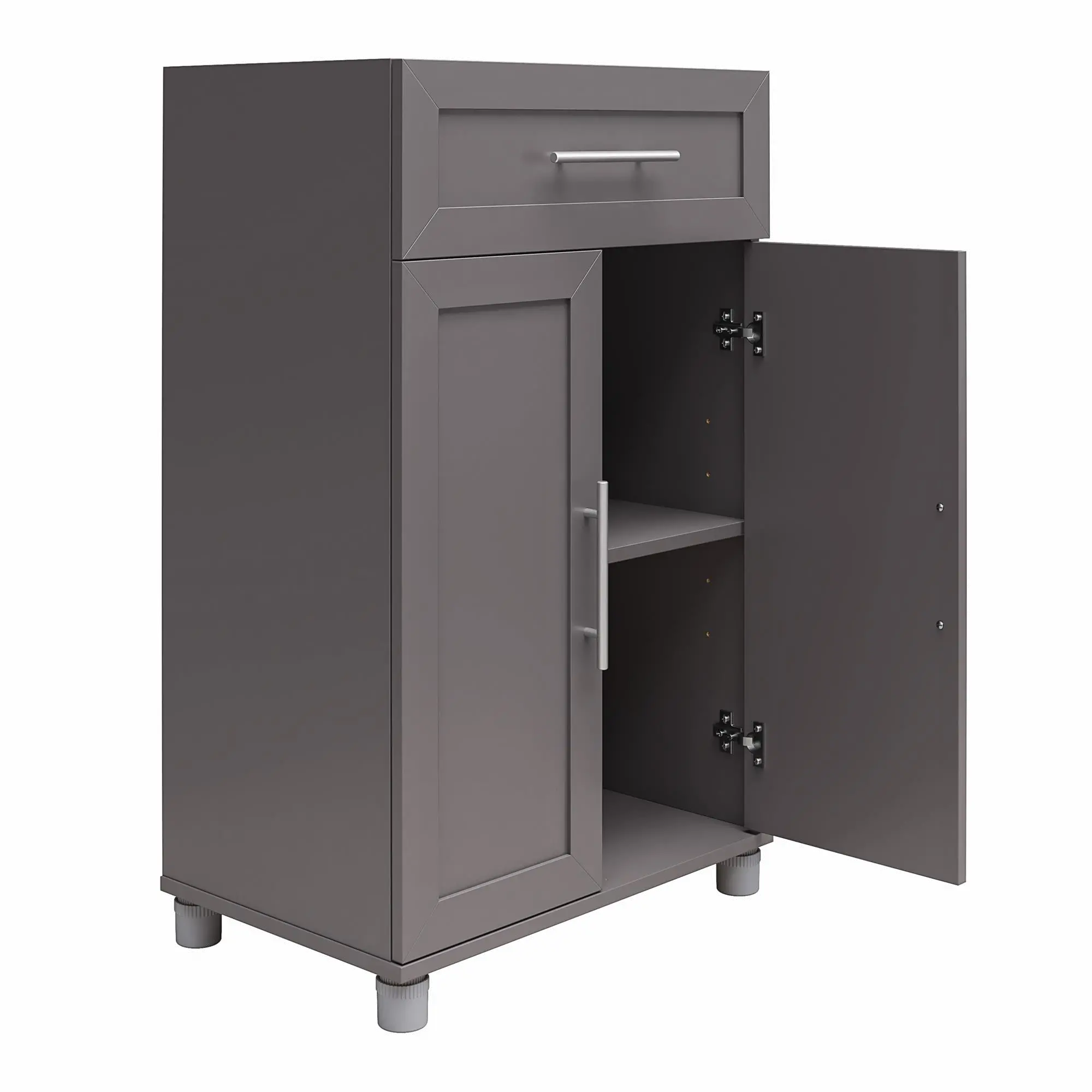 Camberly Framed Graphite Gray Storage Cabinet with Drawer-4