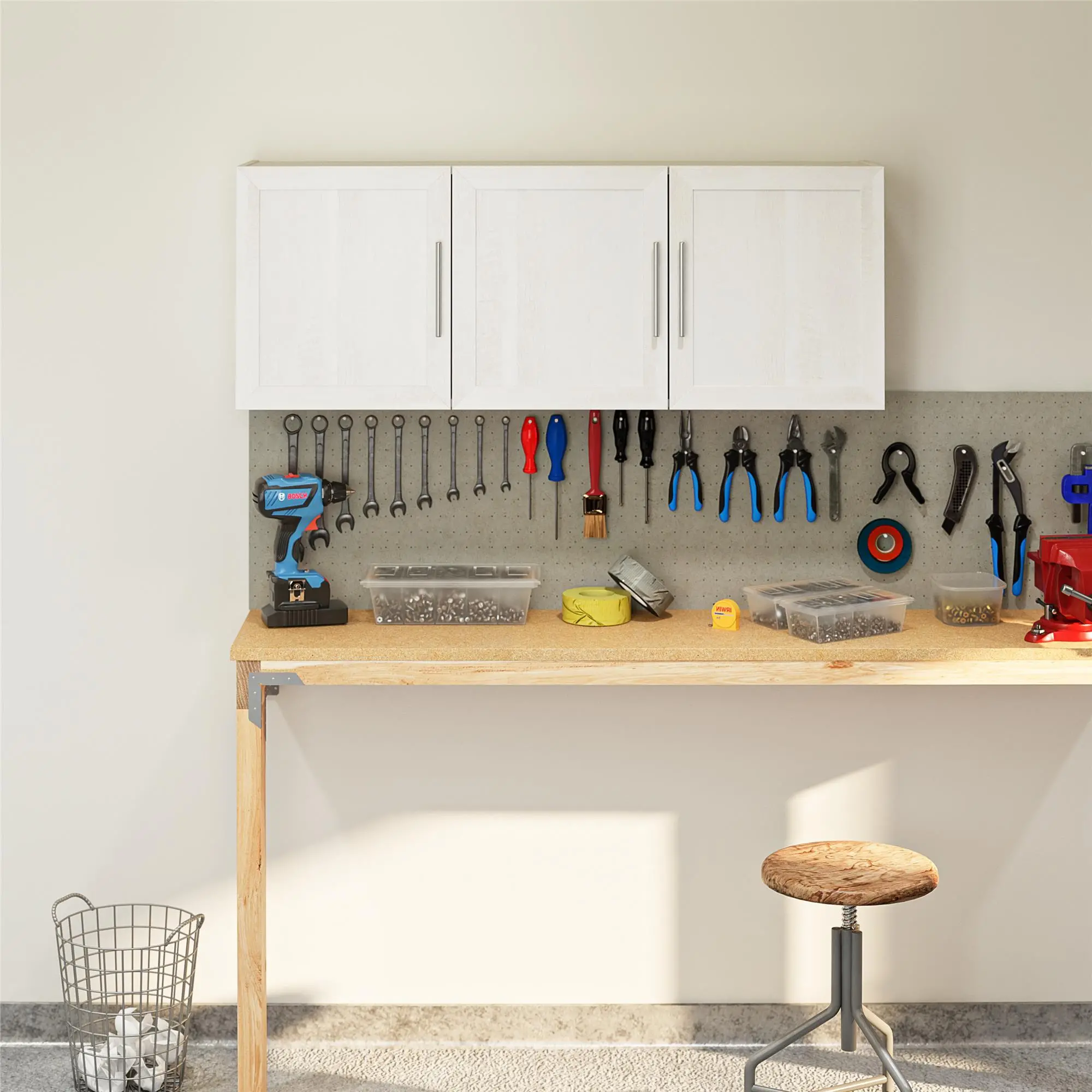 Camberly Framed Ivory Oak 54  Wall Cabinet-3
