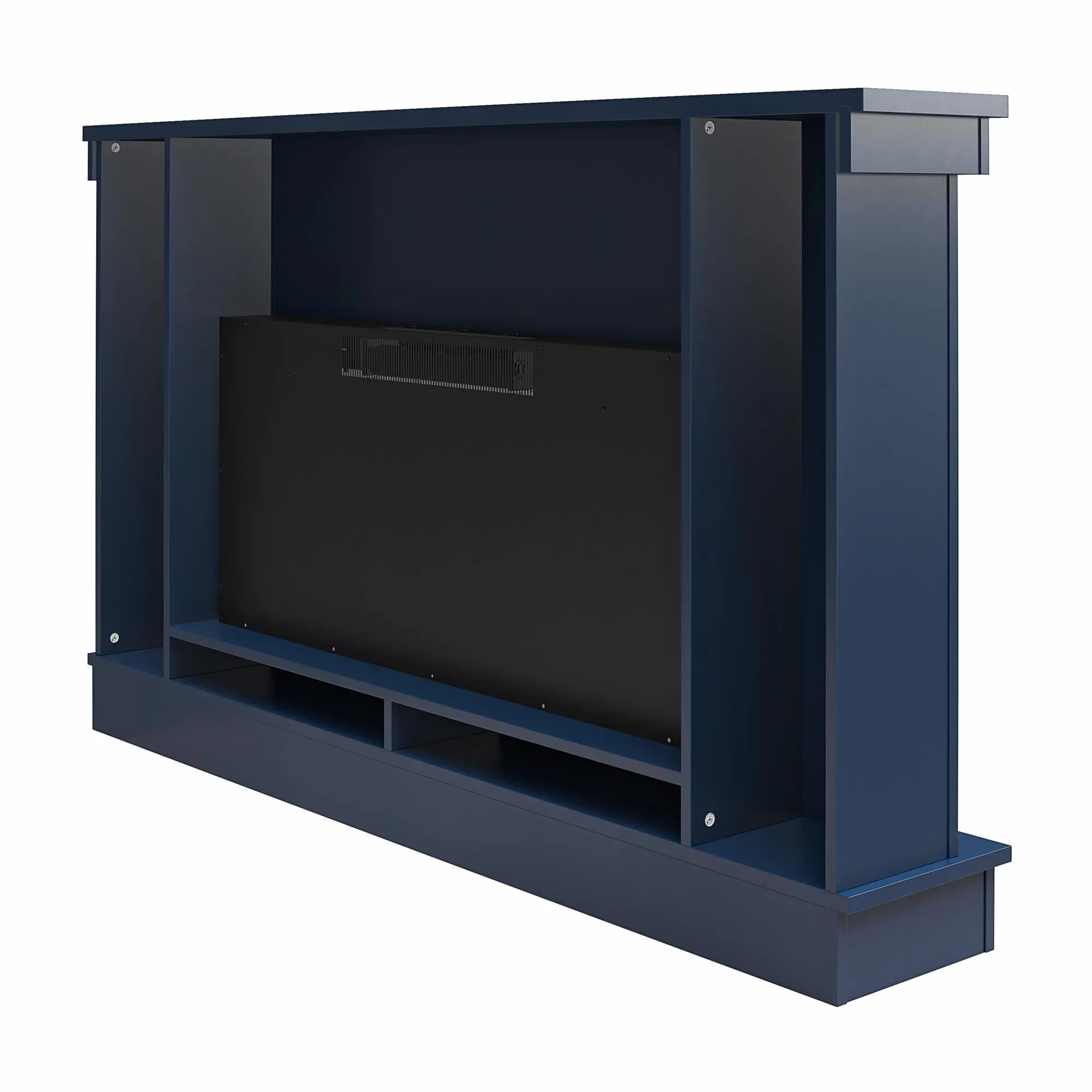 Waverly  Blue Mantel with Electric Fireplace-5