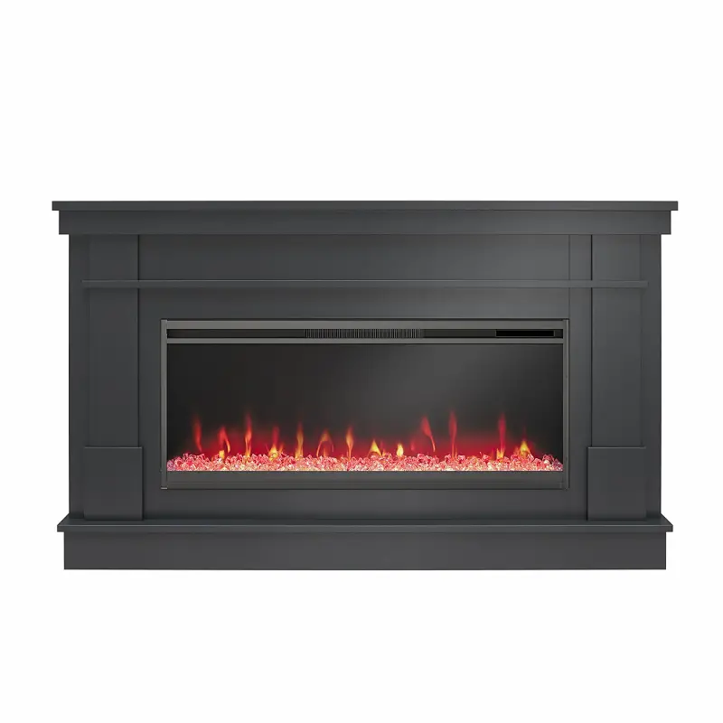 Waverly Black Mantel with Electric Fireplace