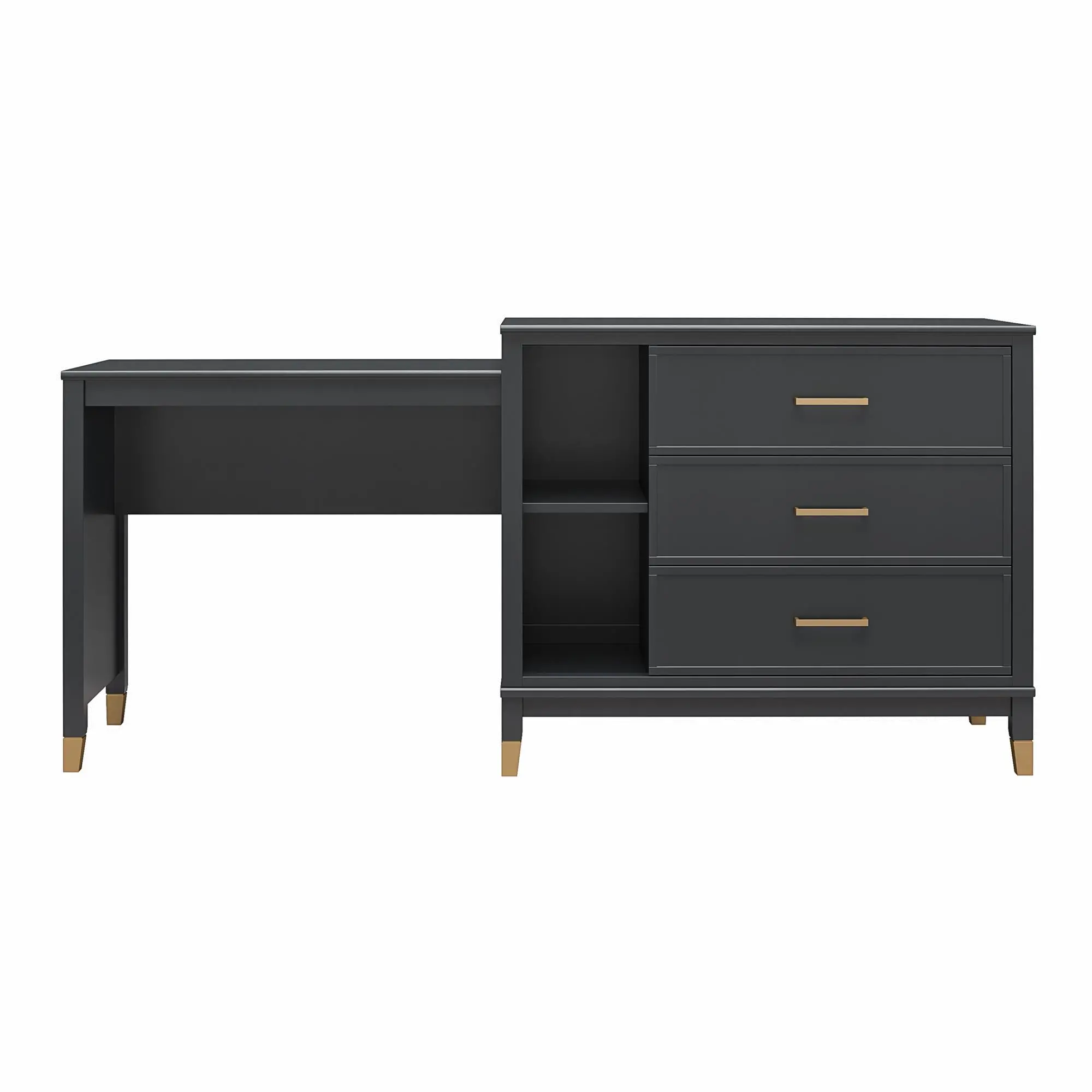 Westerleigh Black 3 in 1 Media Dresser-3