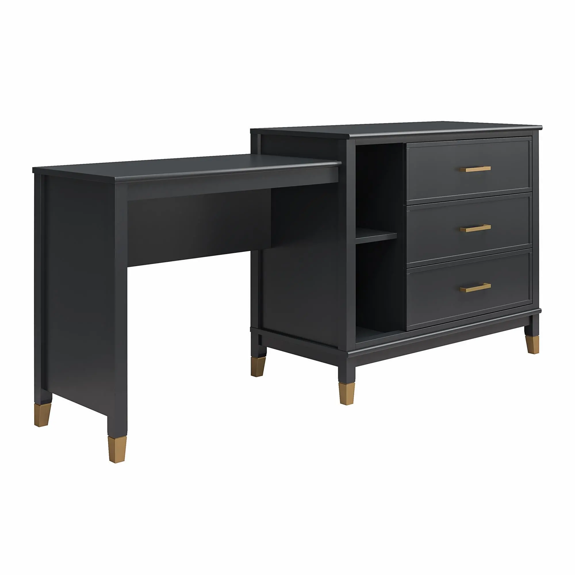 Westerleigh Black 3 in 1 Media Dresser-4