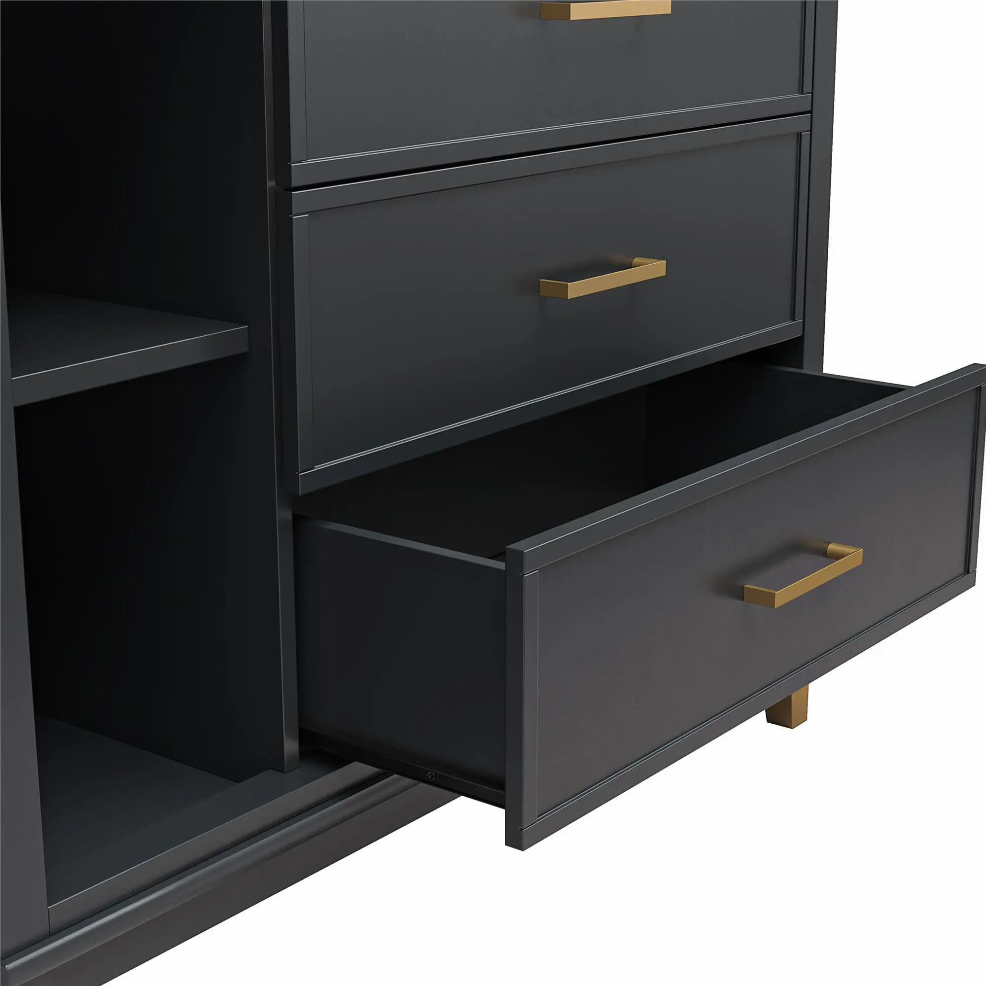 Westerleigh Black 3 in 1 Media Dresser-6