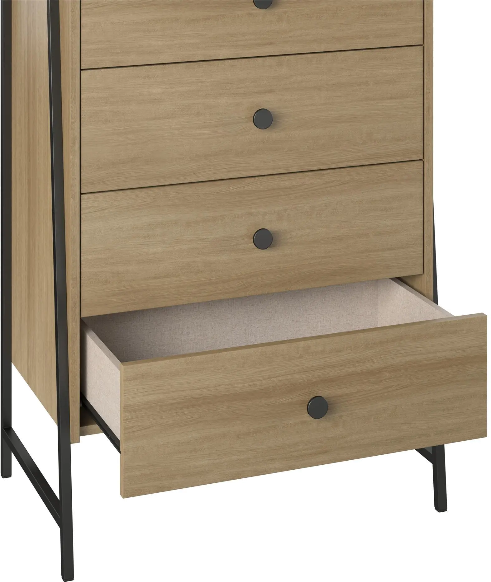 Bushwick Natural 5 Drawer Chest of Drawers-6