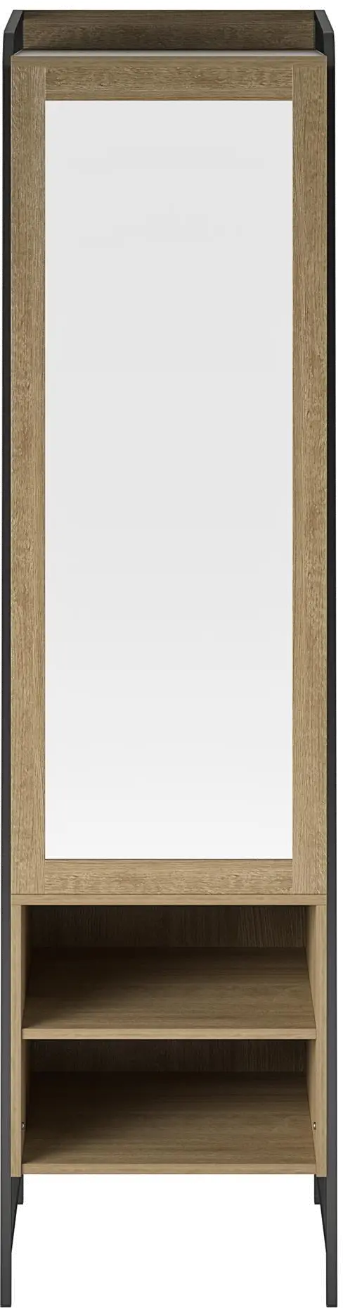 Bushwick Natural Wardrobe with Mirror-1