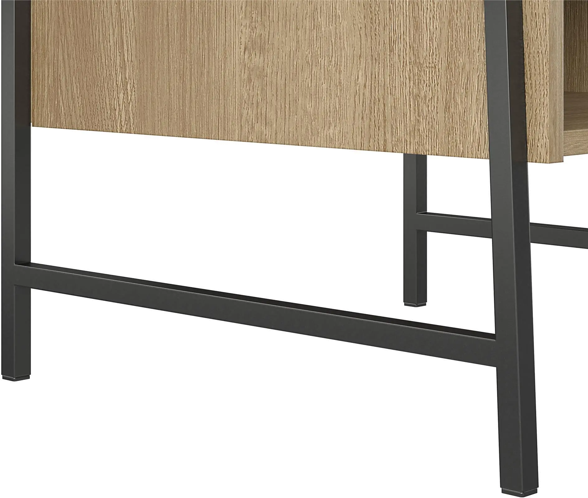 Bushwick Natural Wardrobe with Mirror-6