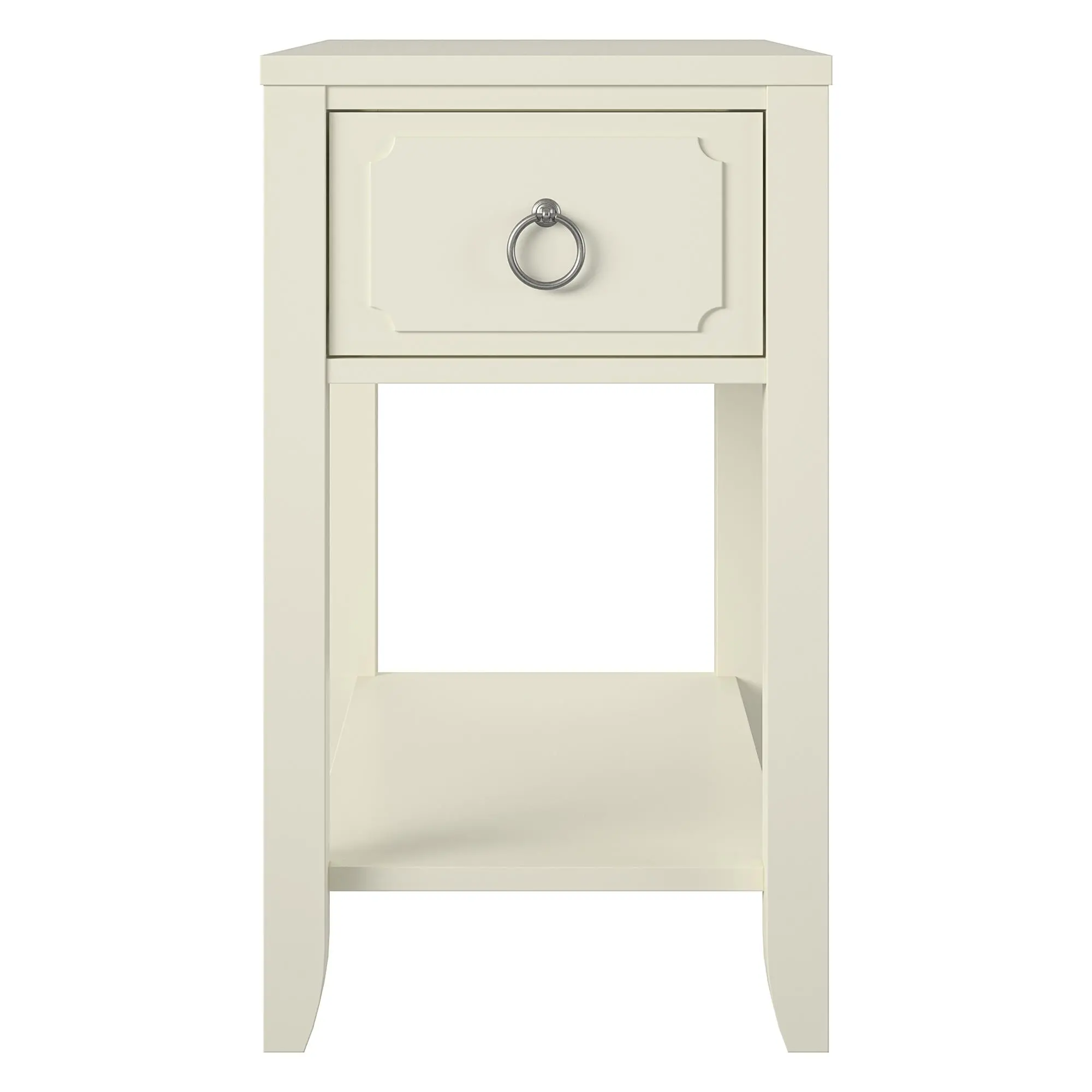 Majesty White Narrow Side Table-1