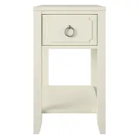 Majesty White Narrow Side Table