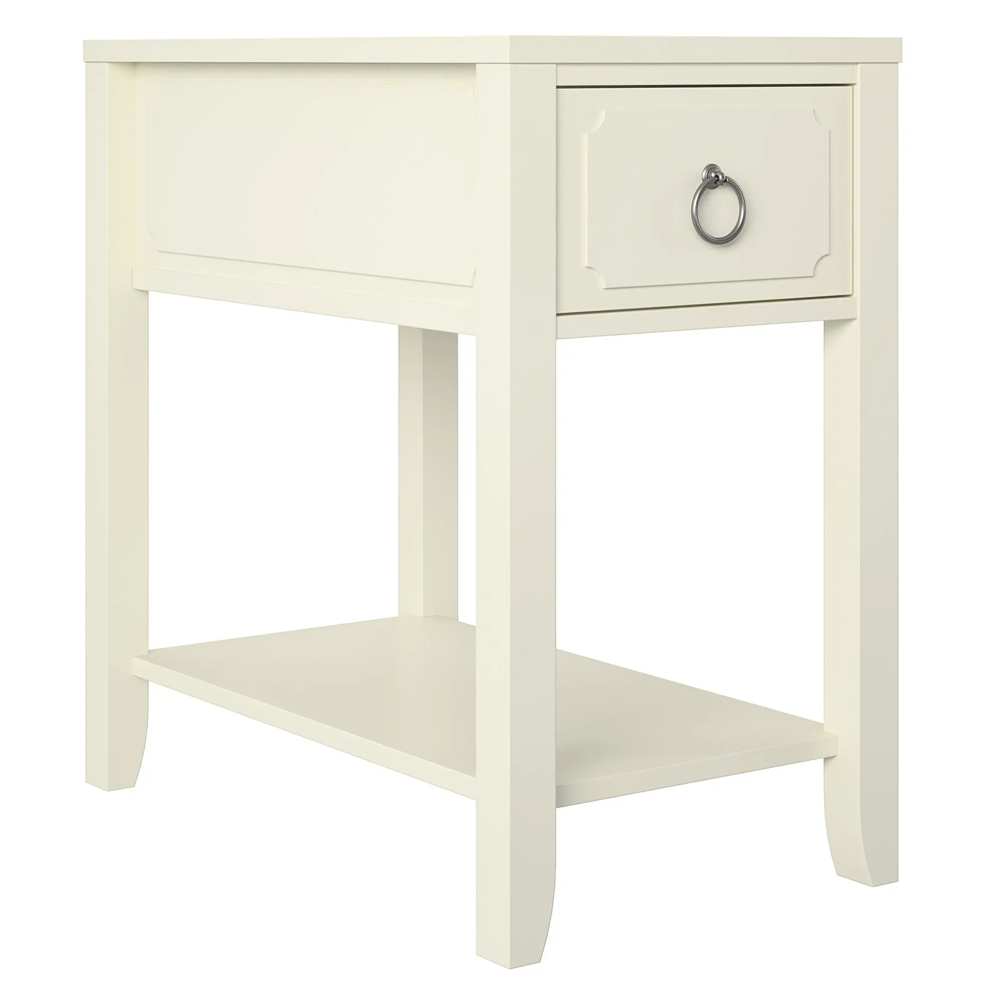 Majesty White Narrow Side Table-3