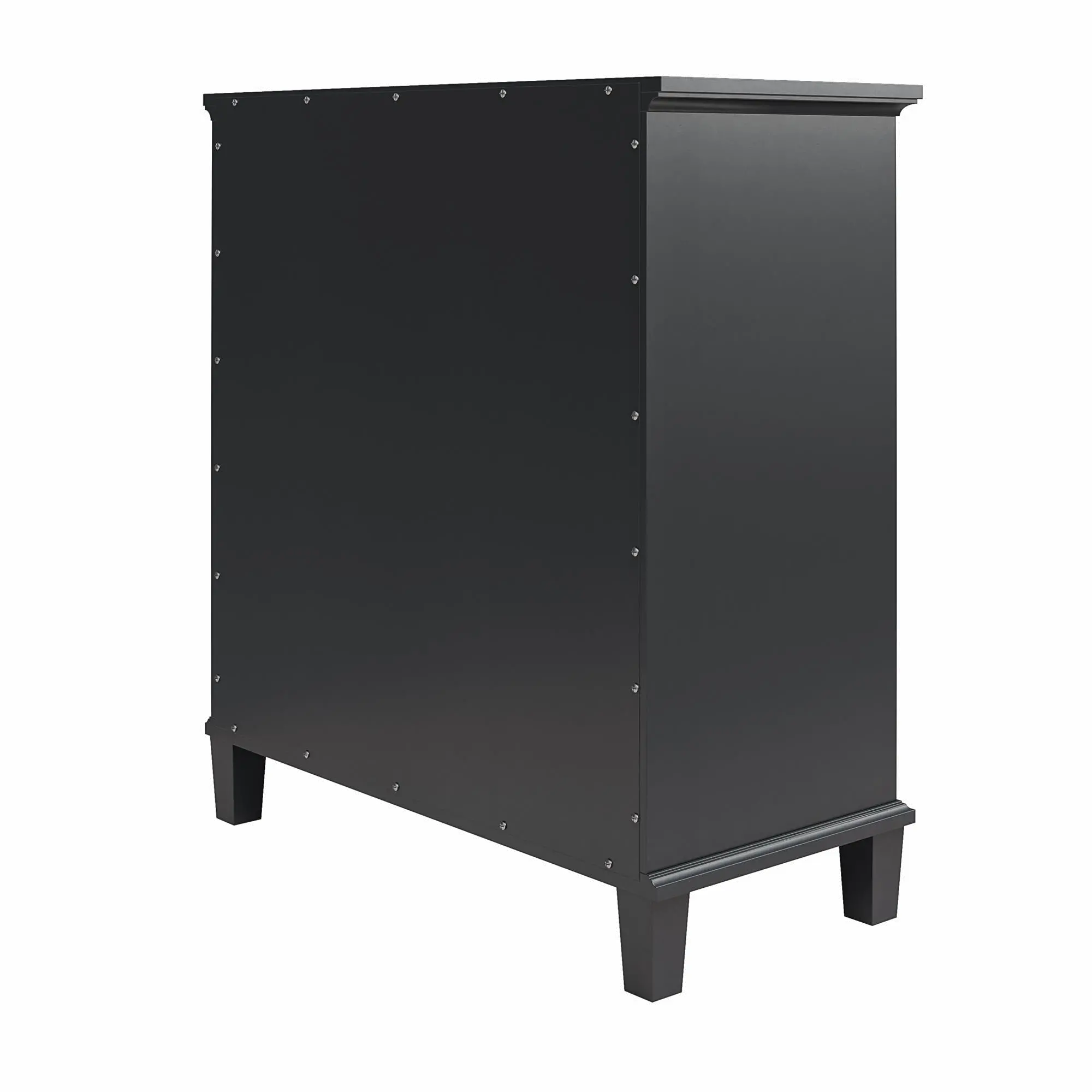 Celeste Black Accent Cabinet with Glass Doors-6