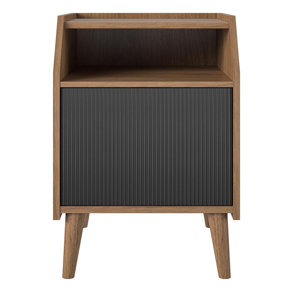 Magnolia Walnut and Black End Table