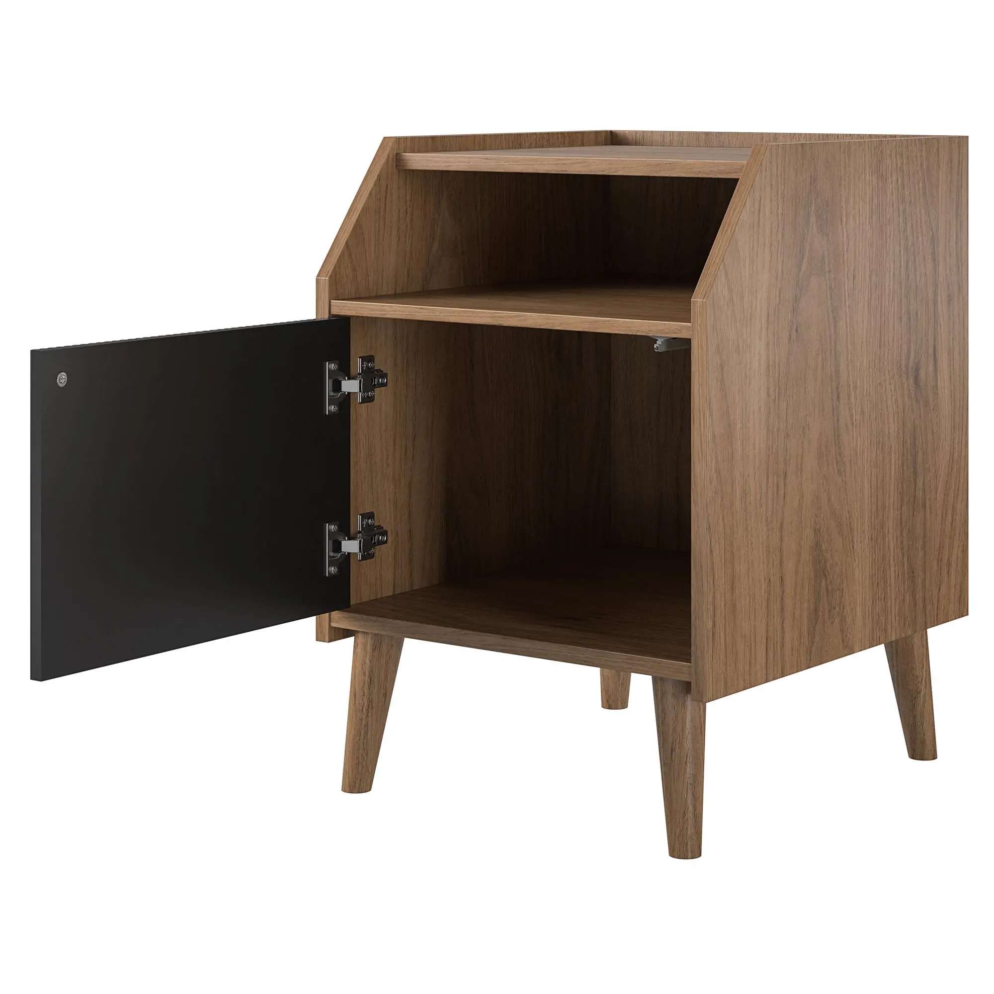 Magnolia Walnut and Black End Table-5