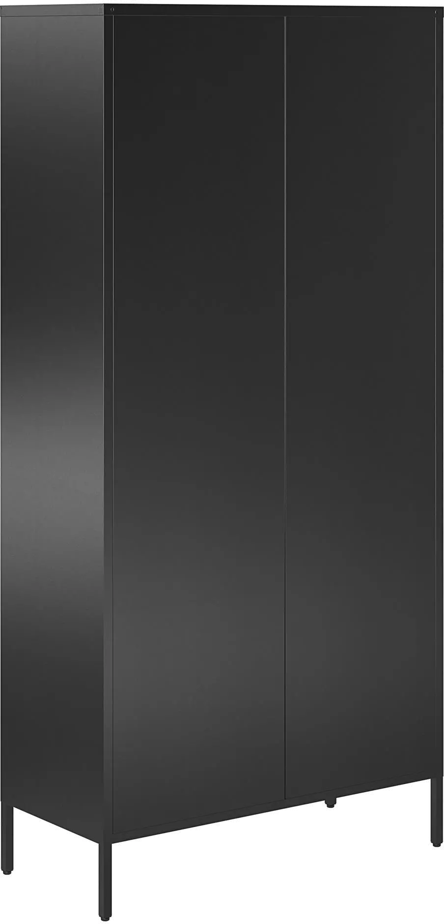 Sunset District Black Tall Metal Storage Cabinet-5