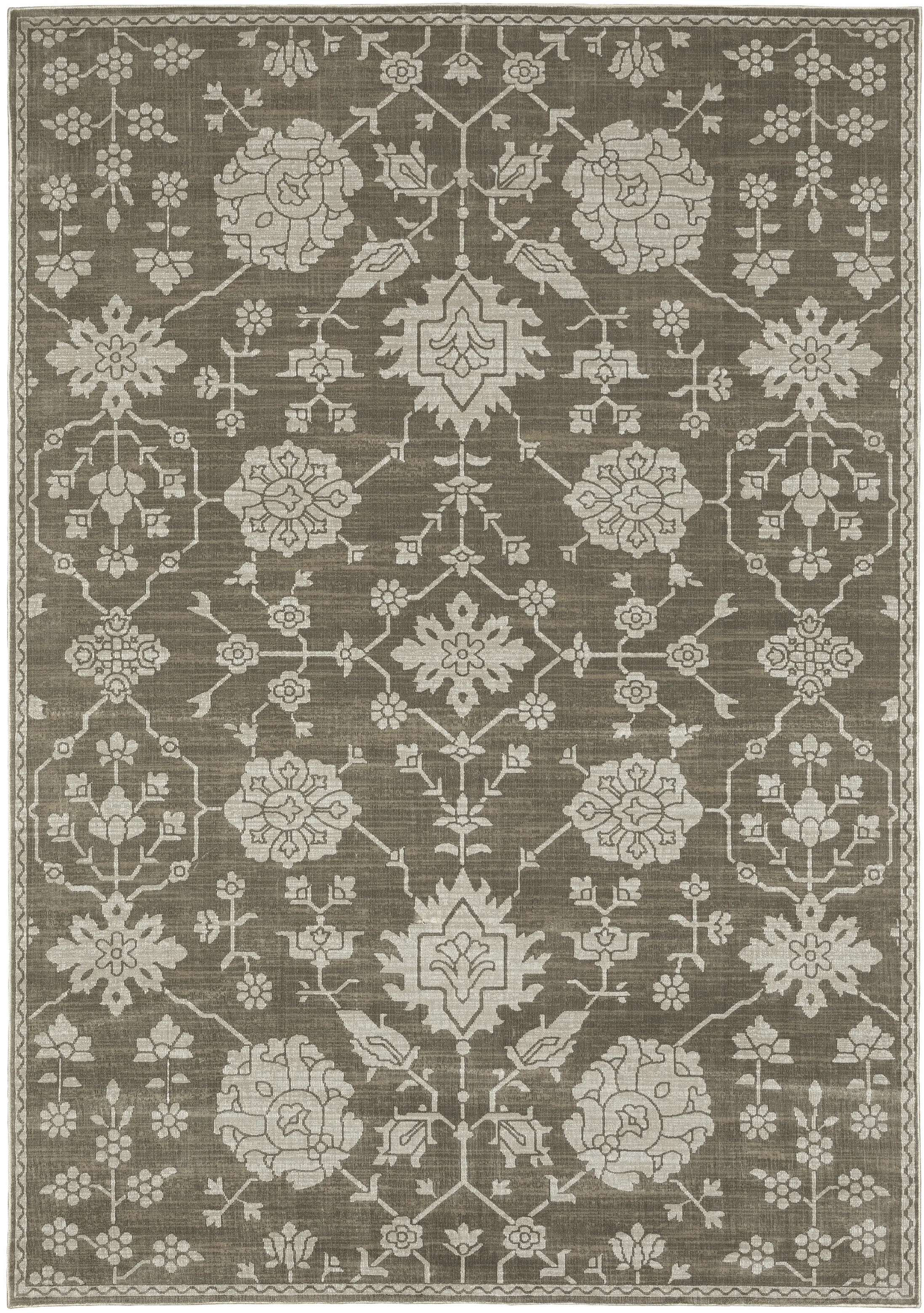 Intrigue 8 x 11 Traditional Gray Area Rug-1