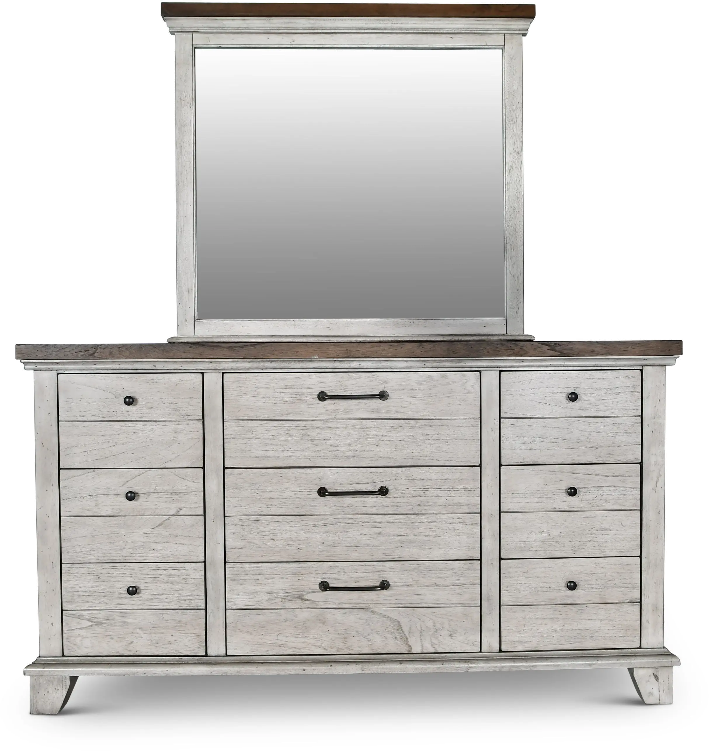 Bear Creek White Dresser-1